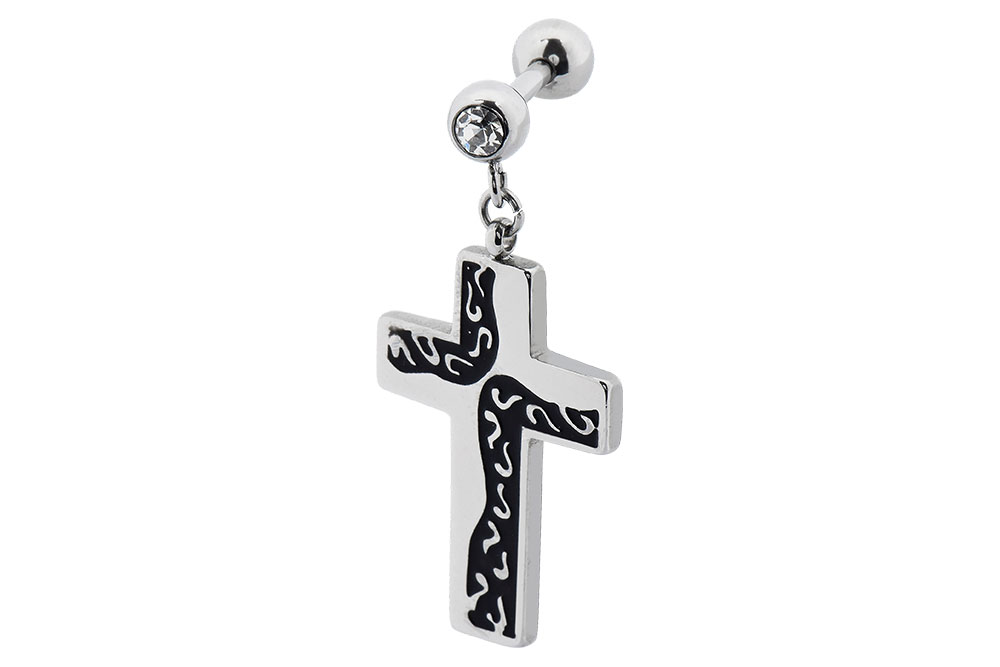 Chirurgenstahl Ohrpiercing KREUZ ++SALE++
